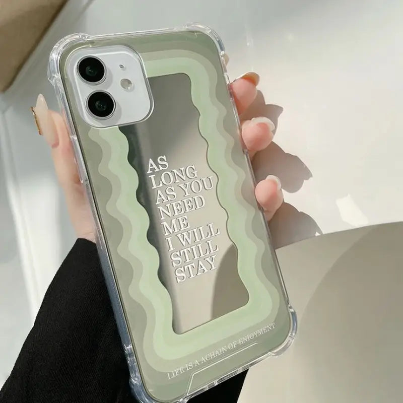 Wavy Mirror Phone Case - Iphone 7 / 8 / Se, 7 Plus / 8 Plus, X / Xs, Xs Max, Xr, 11, 11 Pro, 11 Pro Max, 12 Mini, 12, 12 Pro, 12 Pro Max, 13mini, 13, 13pro, 13pro Max-8