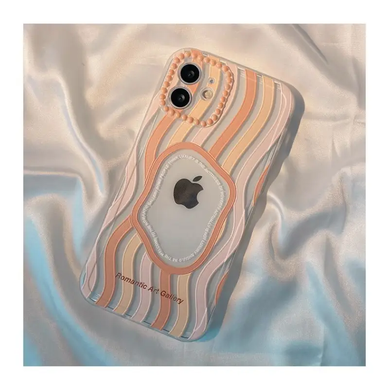 Wavy Print Transparent Phone Case - iPhone 13 Pro Max / 13 