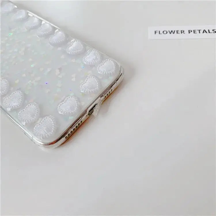 White Hearts iPhone Case BP066 - iphone case