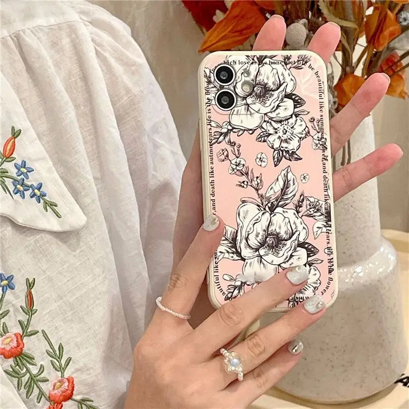 White Rose Mobile Phone Case - Iphone 7 / 8 / Se / 8 Plus / X / Xs / Xr / Xs Max / Xr / 11 / 11 Pro / 11 Pro Max / 12 / 12pro / 12promax-4