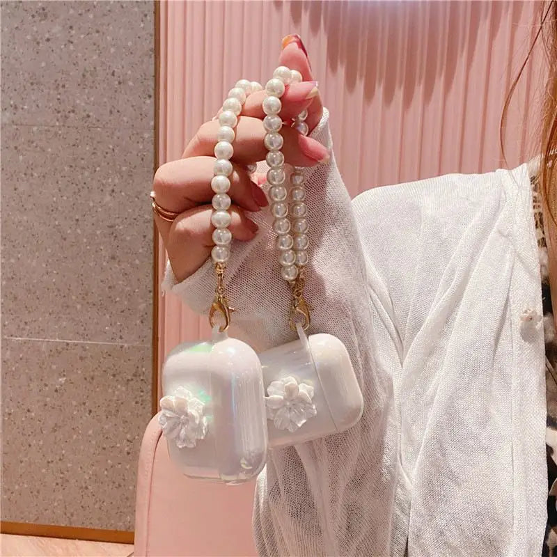 White Small Flower Airpods Earphone Case Skin-3