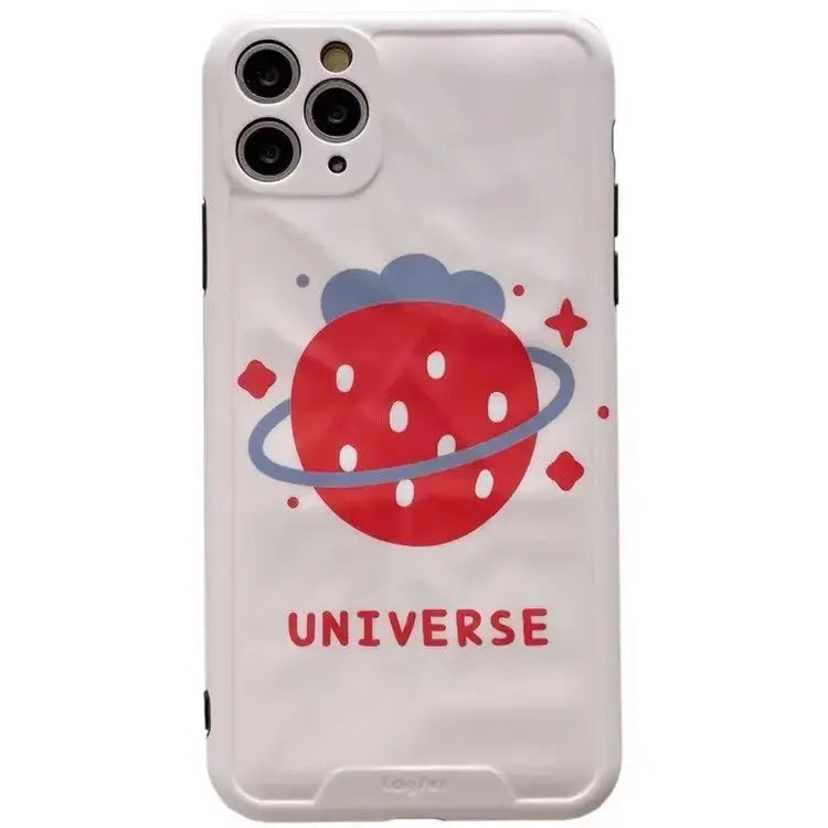 White/Red Strawberry Universe iPhone Case BP039 - iphone 