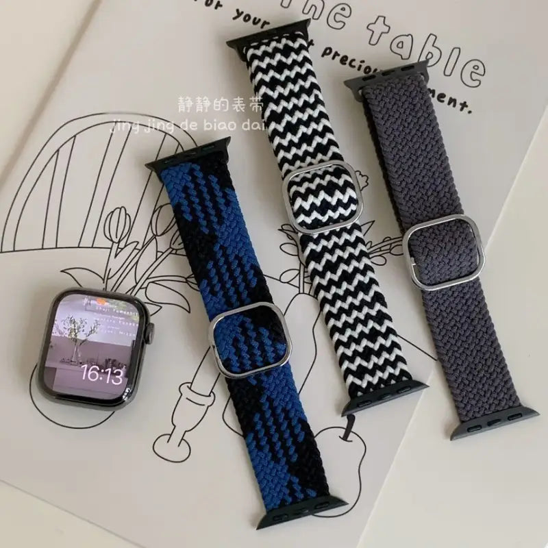 Woven Elastic Apple Watch Band (various designs) - Smart 