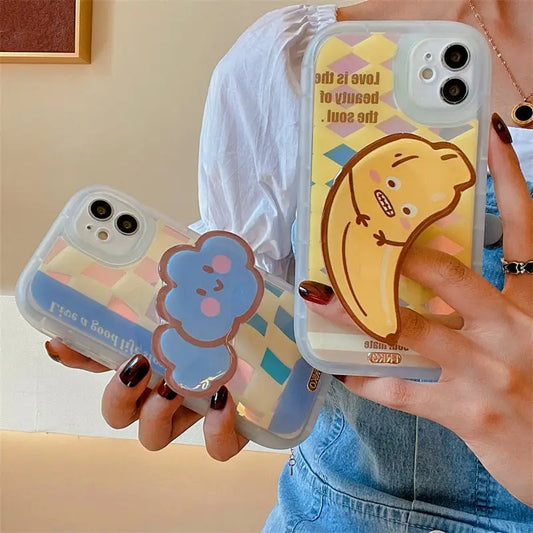 Yellow Banana/Blue Cloud Hoder iPhone Case BP293 - iphone 