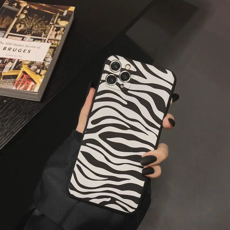 Zebra Print Phone Case - iPhone 12 Pro Max / 12 Pro / 12 / 12 mini / 11 Pro Max / 11 Pro / 11 / SE / XS Max / XS / XR / X / SE 2 / 8 / 8 Plus / 7 / 7 Plus-3