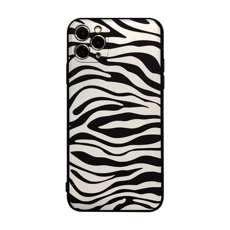 Zebra Print Phone Case - iPhone 12 Pro Max / 12 Pro / 12 / 12 mini / 11 Pro Max / 11 Pro / 11 / SE / XS Max / XS / XR / X / SE 2 / 8 / 8 Plus / 7 / 7 Plus-4