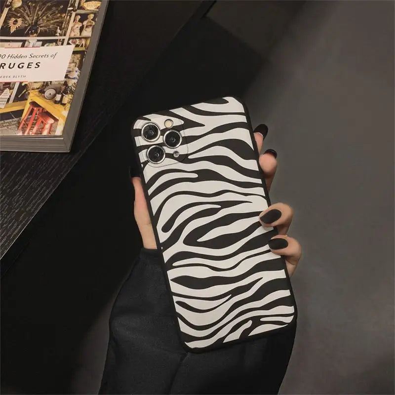 Zebra Print Phone Case - iPhone 12 Pro Max / 12 Pro / 12 / 12 mini / 11 Pro Max / 11 Pro / 11 / SE / XS Max / XS / XR / X / SE 2 / 8 / 8 Plus / 7 / 7 Plus-7