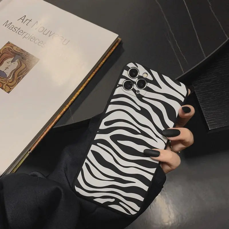 Zebra Print Phone Case - iPhone 12 Pro Max / 12 Pro / 12 / 12 mini / 11 Pro Max / 11 Pro / 11 / SE / XS Max / XS / XR / X / SE 2 / 8 / 8 Plus / 7 / 7 Plus-8